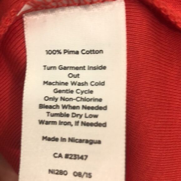 Talbots women’s 2XP Orange touch of Coral 100% cotton Used Pit to PIT 24 1/4" U - Picture 4 of 13